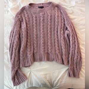 American Eagle Outfitters Lavender Cable Knit Sweater